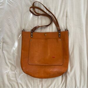 In Blue Handmade Leather Tote Bag